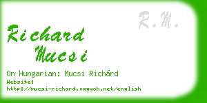 richard mucsi business card